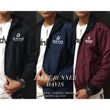 Bisa COD Jaket Olahraga Lari Running Windbreaker Jaket Davis Unisex Premium Quality