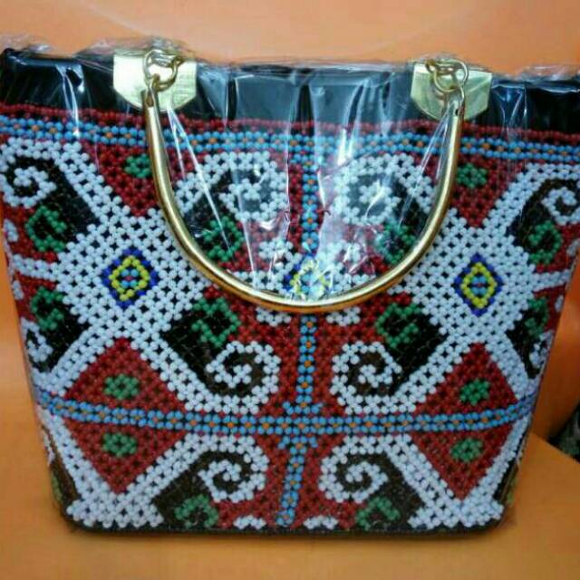 (900 g)Tas manik dayak tenggarong kecil asli Kalimantan