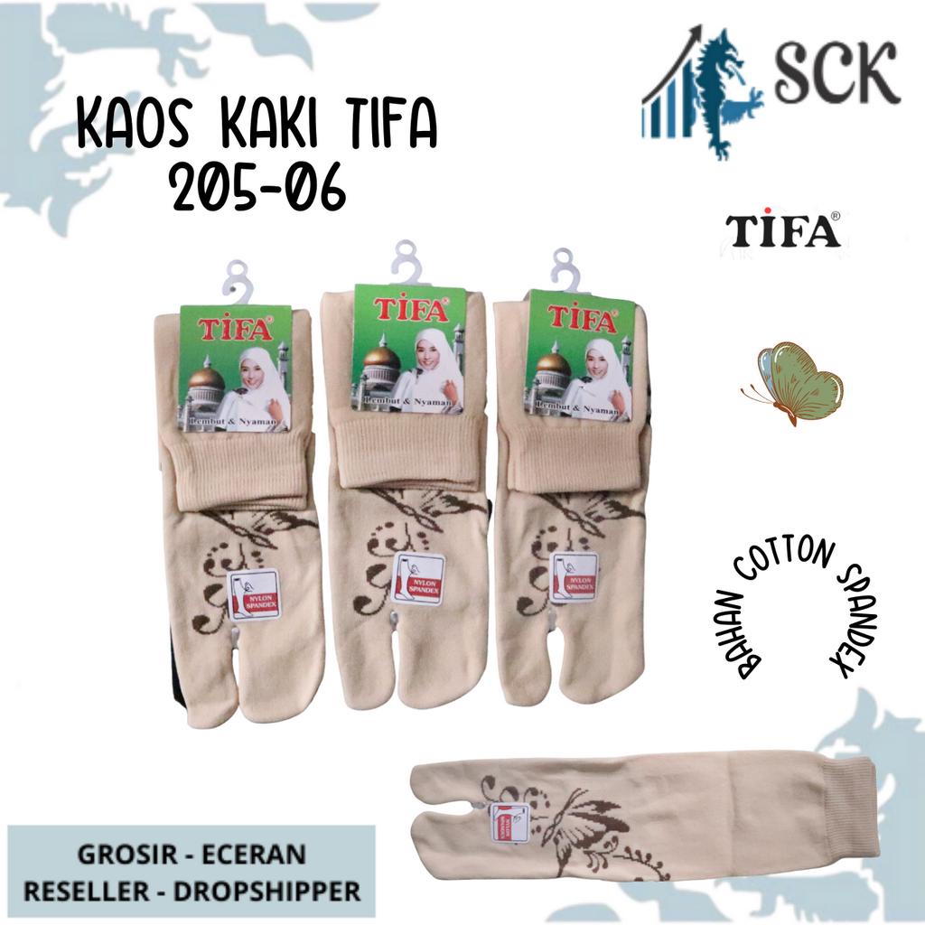 Kaos Kaki Wanita TIFA 205 06 MOTIF Betis MUSLIM WARNA MUDA / Kaus Kaki Perempuan Muslimah Betis 2 Jari – SCK