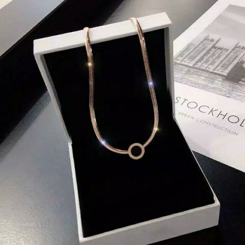 Fourfashion Kalung Titanium Rose gold KT01-06 UN