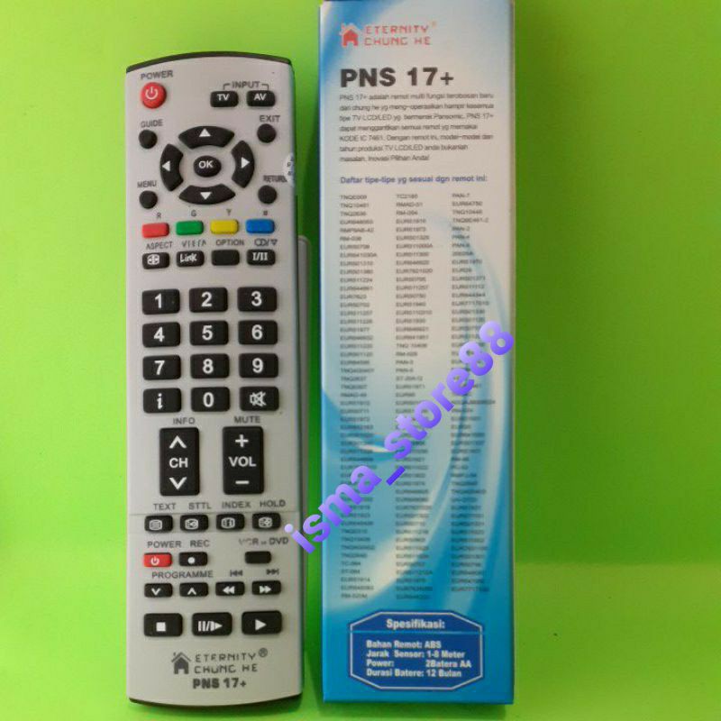 REMOT TV PANASONIC VIERA LCD LED TANPA PROGRAM MULTI 17+