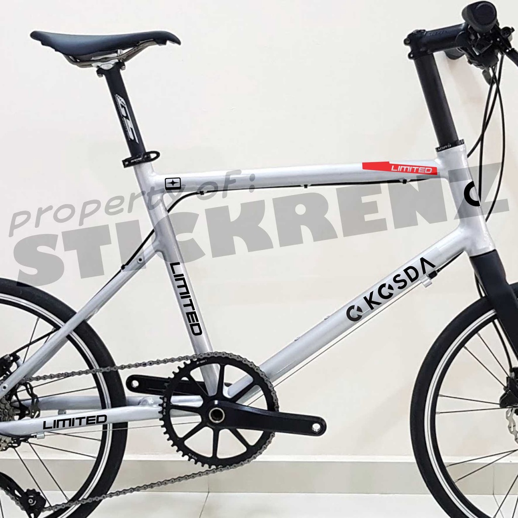 Cutting Sticker Stiker Frame Sepeda Roadbike Minitrek Lipat Kosda 01 Custom