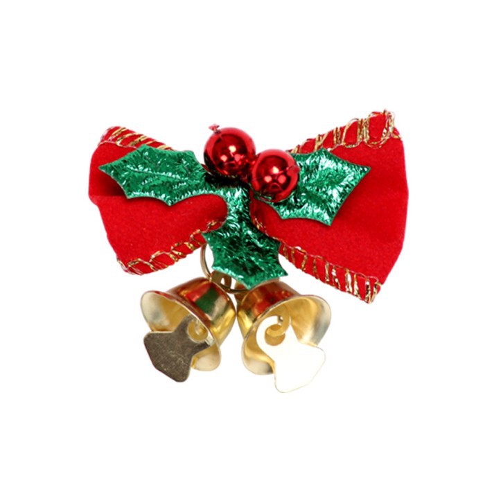 XLD pita bell tartan dekorasi hiasan pohon natal ornamen christmas bow