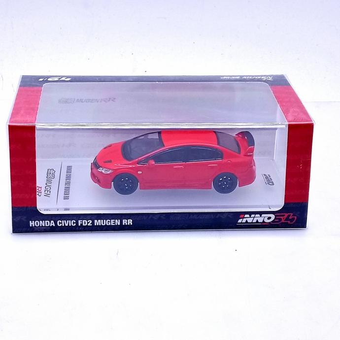 INNO Diecast skala 64 Honda Civic FD2 MUGEN RR red