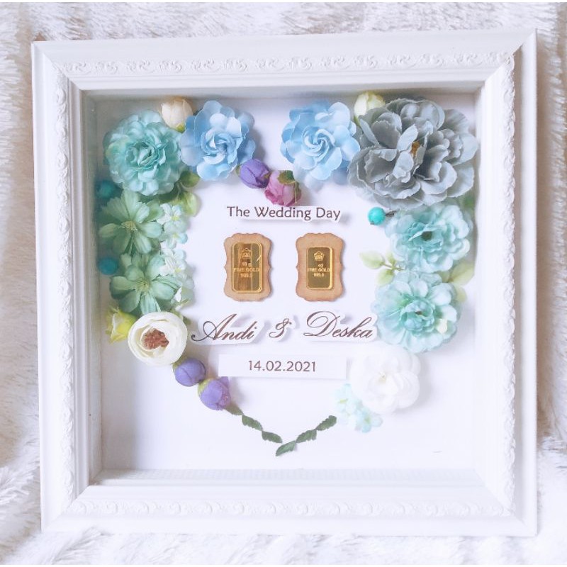 Mahar Bingkai 3d bunga perhiasan