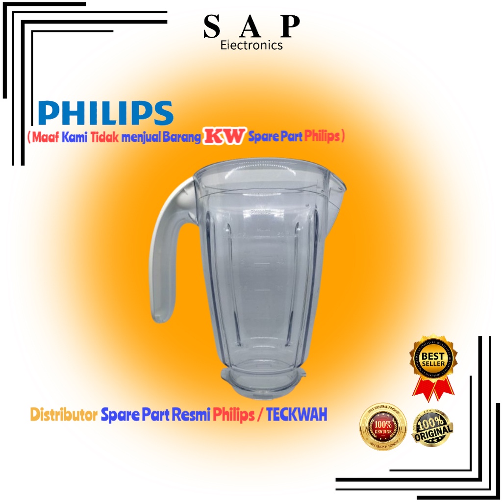 ORIGINAL GELAS JUS BUMBU BLENDER PHILIPS / HR-2115 / HR-2116  Spare Part / Blender PHILIPS Original