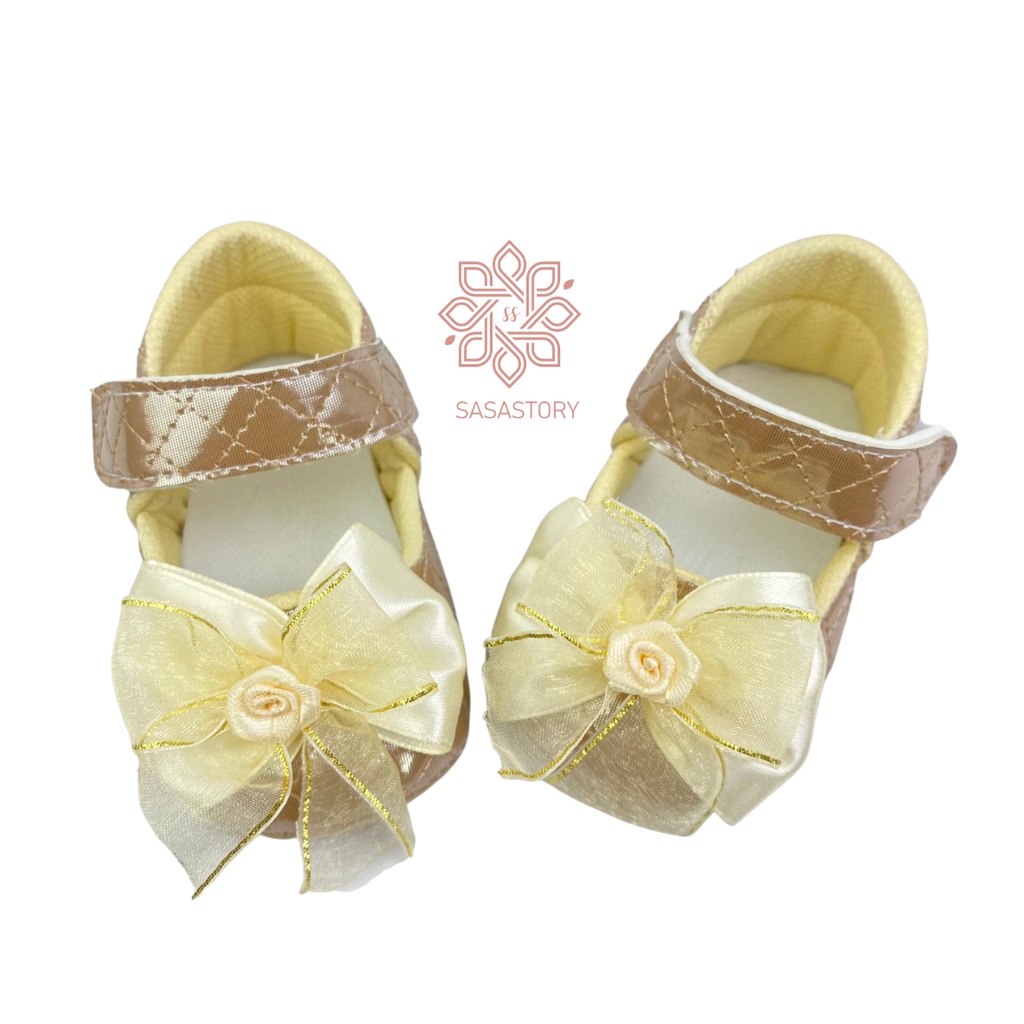 SEPATU PREWALKER BABY BAYI FP22 ANAK PEREMPUAN PITA BESAR 0-12 BULAN FP22