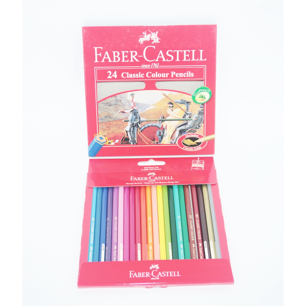 

Colour Pencil / Pensil Warna Faber Castell Classic Isi 24 Warna Long