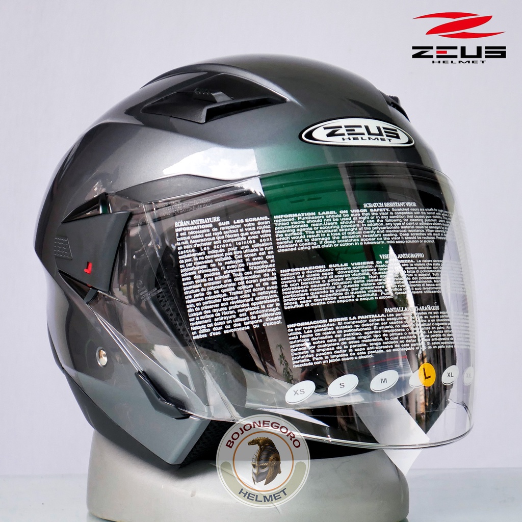 Helm Zeus ZS-611 Series SNI Half Face-GUN MET