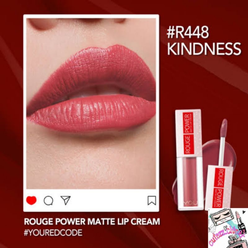 ☃️Cutezz_Ching1☃️YOU Rouge Power Matte Lip Cream