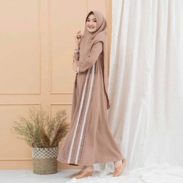 Terbaru Bisa COD [ GAMIS SYARI DENADA + HIJAB ] | Size S M L XL | BUSANA MUSLIM WANITA / GAMIS SYARI MURAH Busui-1