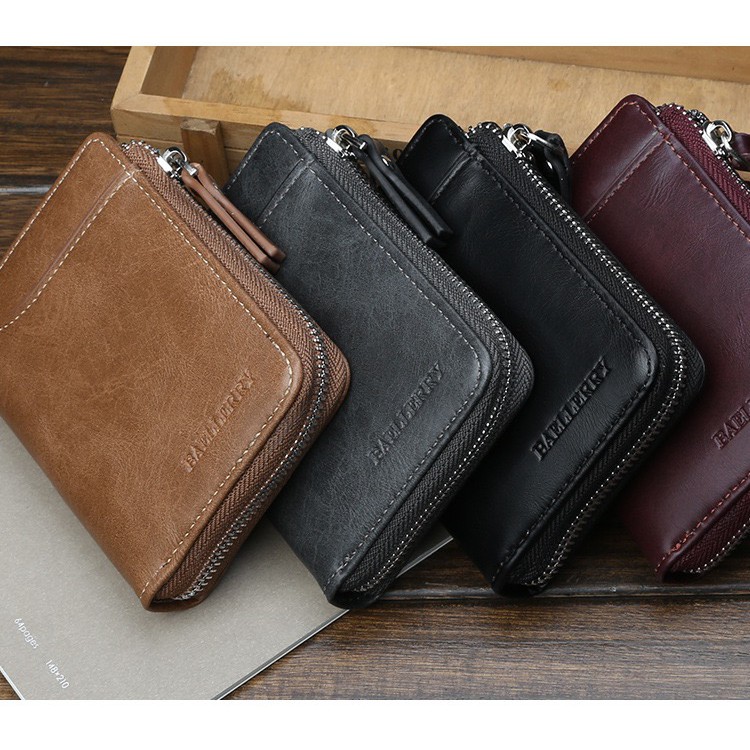 BAELLERRY 3209 DOMPET UANG PRIA WANITA ZIPPER SEMI KULIT PREMIUM ADA TEMPAT KOIN