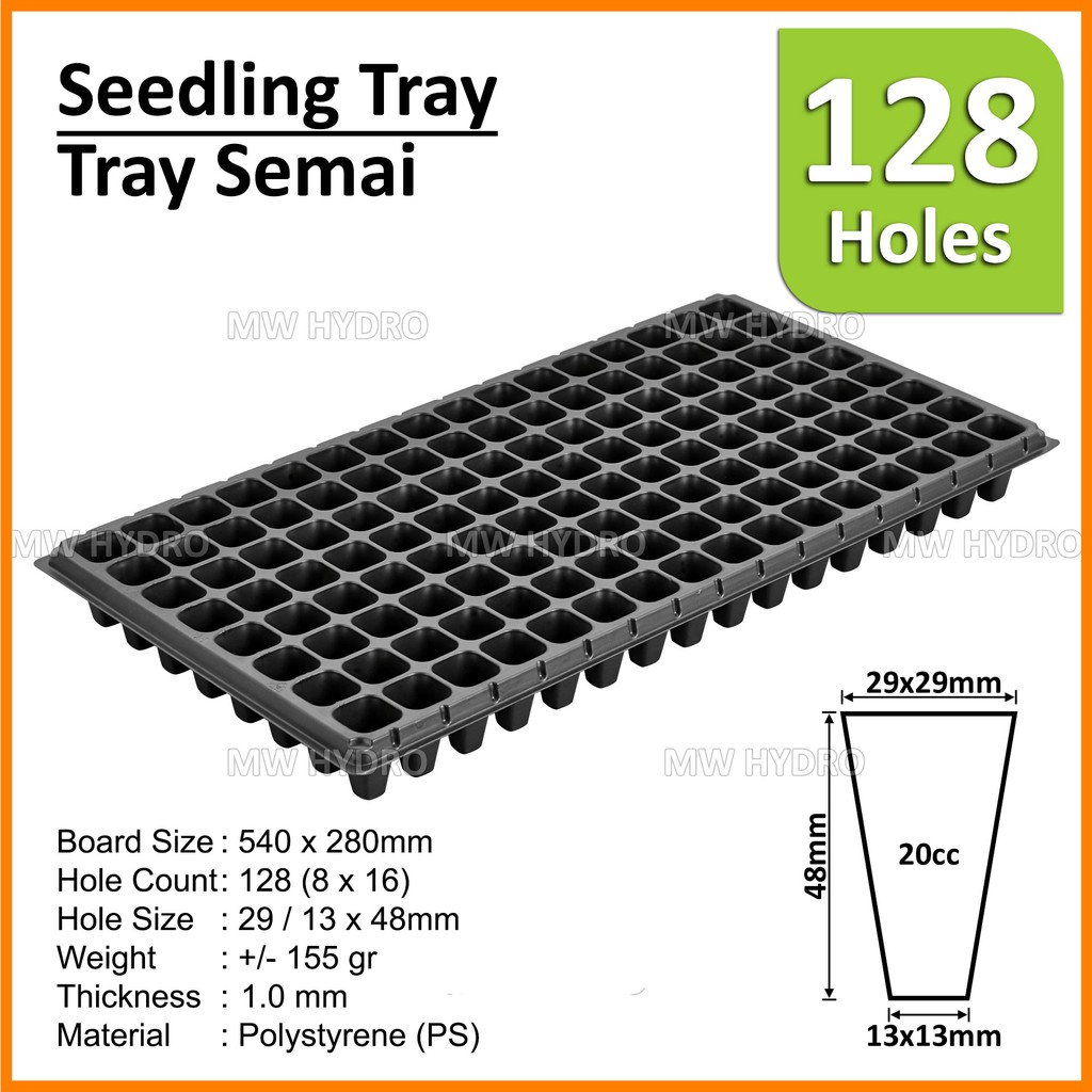 1 Dus Tray Semai / Seedling Tray - 128 lubang