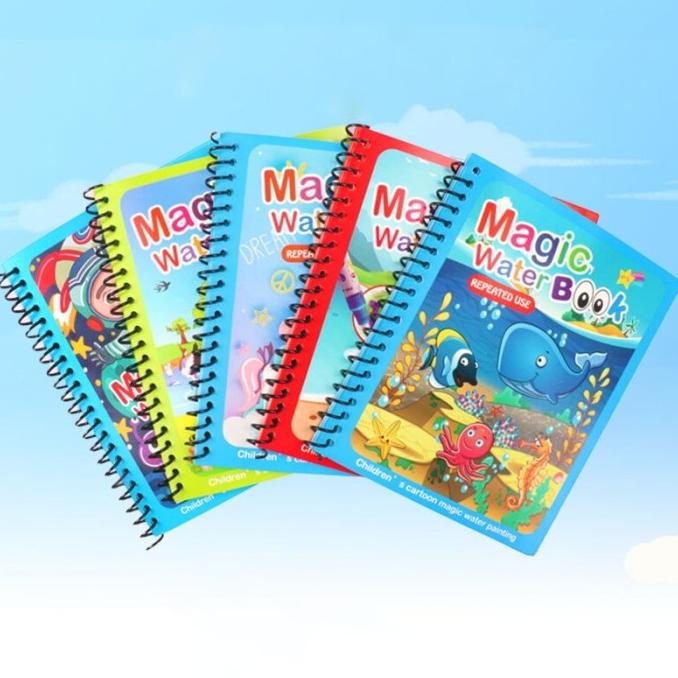 

Magic Water Book - Buku Gambar Anak - Mainan Mewarnai - COWOK