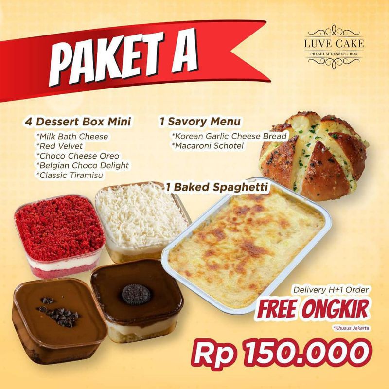 

Luve cake paket A