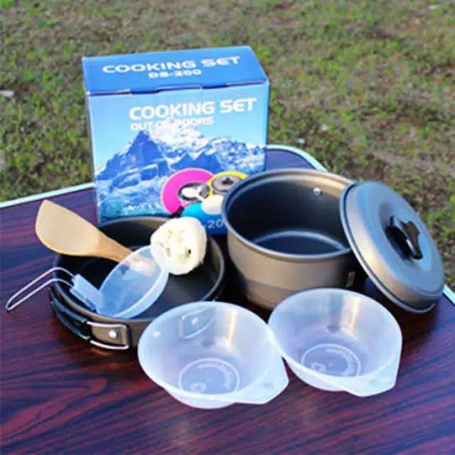 Alat Masak Panci Kemping Gunung. Cooking Set DS-200 Camping Nesting 1-2 Person Outdoor