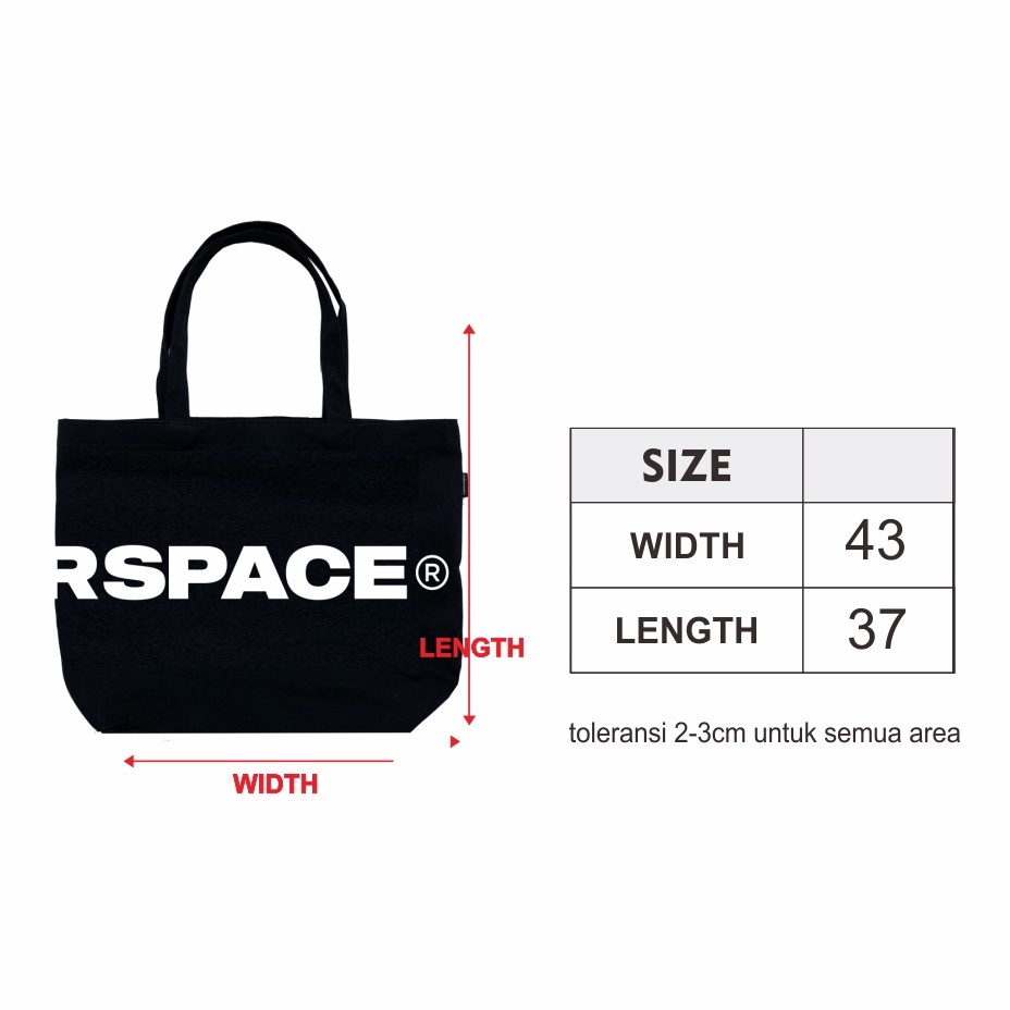 Colourspace Tote Bag Arian TB 001 Black