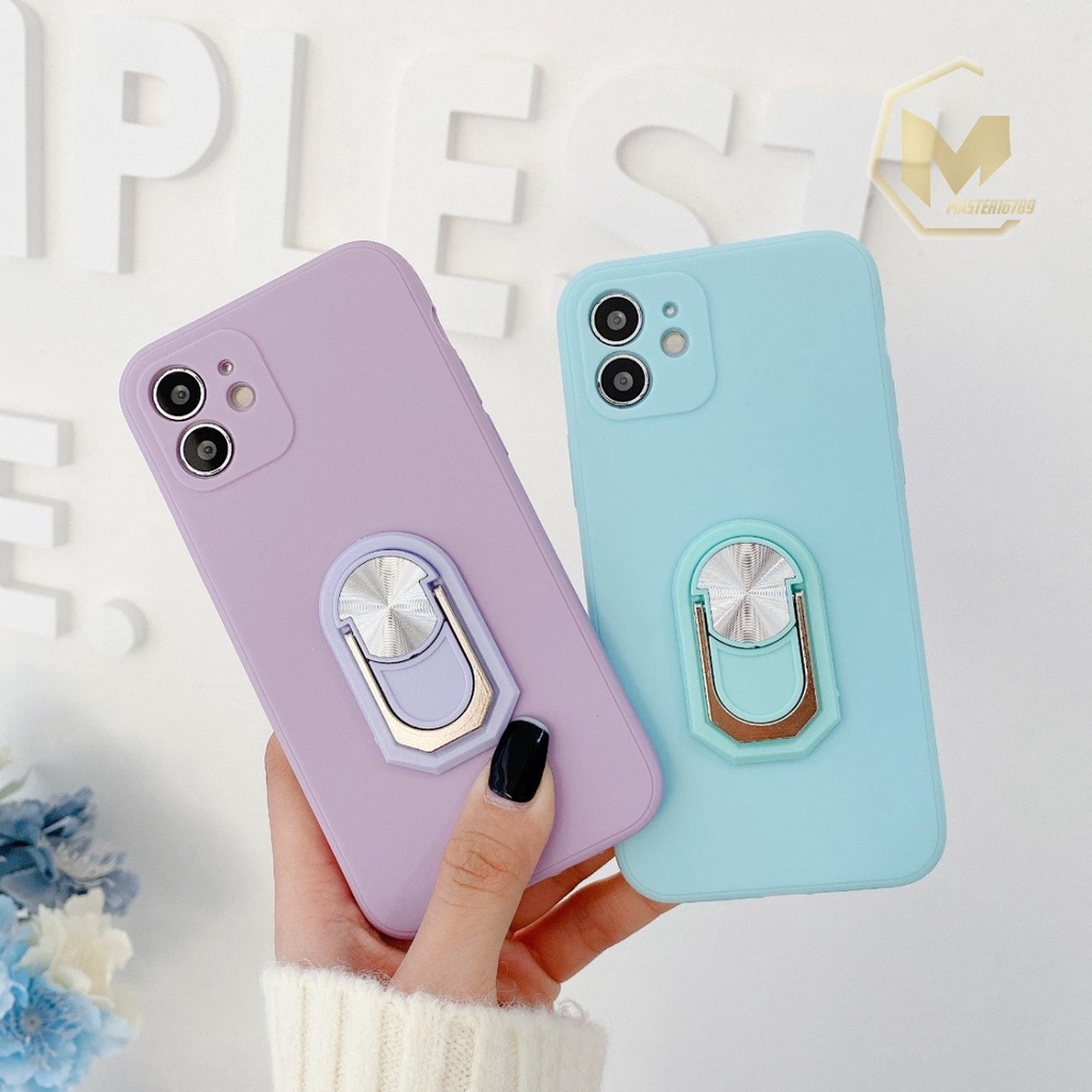 SOFTCASE MACARON RINGSTAND IPHONE 11 12 13 MINI PRO MAX MA2605