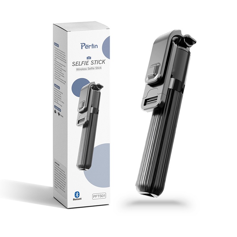 PFTS01 Bluetooth Selfie Stick Portabel Tongsis Tripod dengan Remote Control for Smartphone Camare