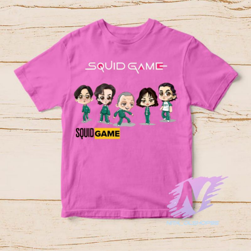 baju squid game kaos anak squad game bahan premium