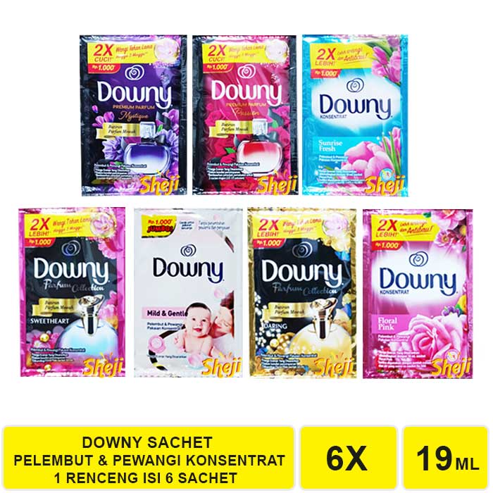 DOWNY SACHET 19ML ISI 6 SACHET (KEMASAN Rp. 1.000)