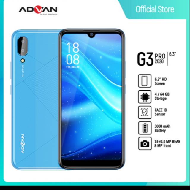 Advan G3 pro 2020 Ram 4gb internal 64gb garansi resmi advan 1 tahun/hp Android murah /redmi