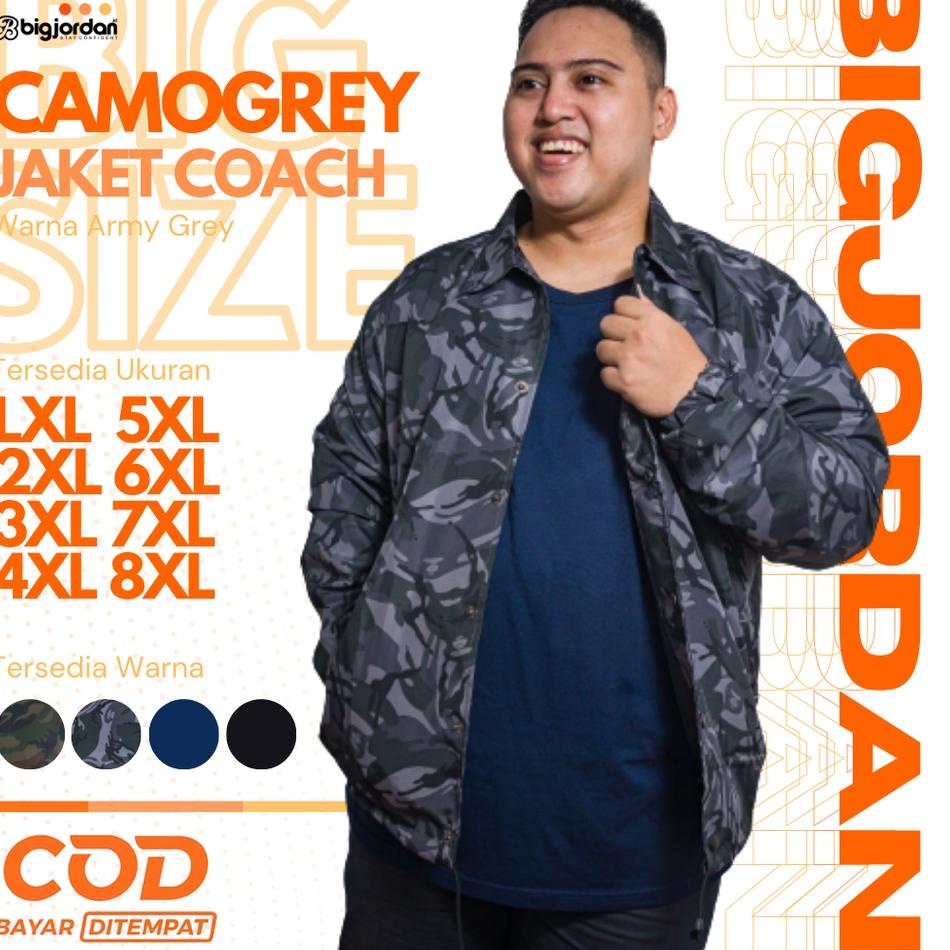 [AO1] BIG JORDAN jaket coach big size XXXXXL XXXXL XXXL XXL jaket army jumbo 5XL 6XL 7XL 8XL 2XL 3XL