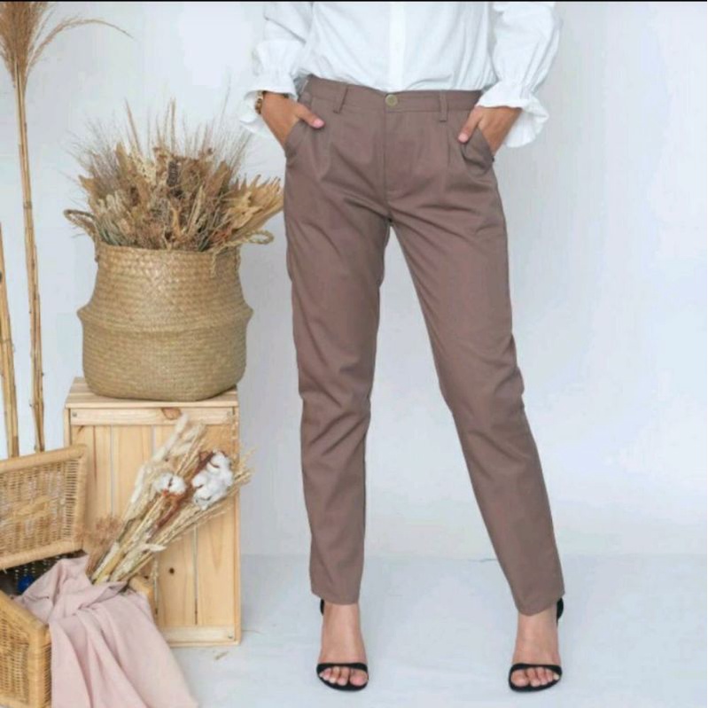 BAGGY PANTS PREMIUM AMERICAN DRILL GRADE A CELANA PANJANG WANITA CELANA KANTOR KERJA MURAH TERBARU T