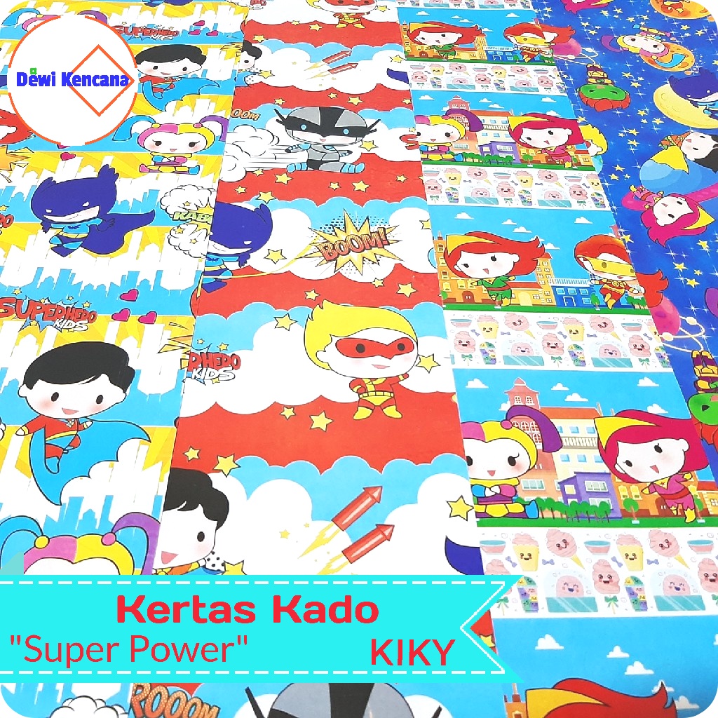 

Kertas Kado "Superhero" Super Power Kiky