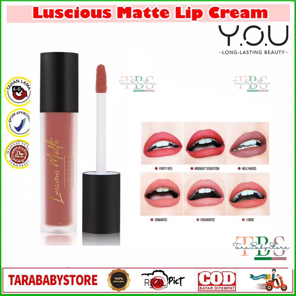 Kosmetik You Basic Collection Luscious Matte Lip Cream (All Day Matte Finish/Smooth &amp; Lightweight)