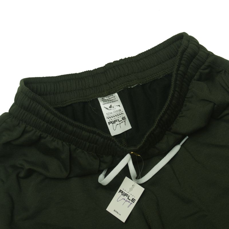Rifle.co | Celana Pendek Pria Wanita | Boardshort | Boxer | Sweatpants Hijau Army