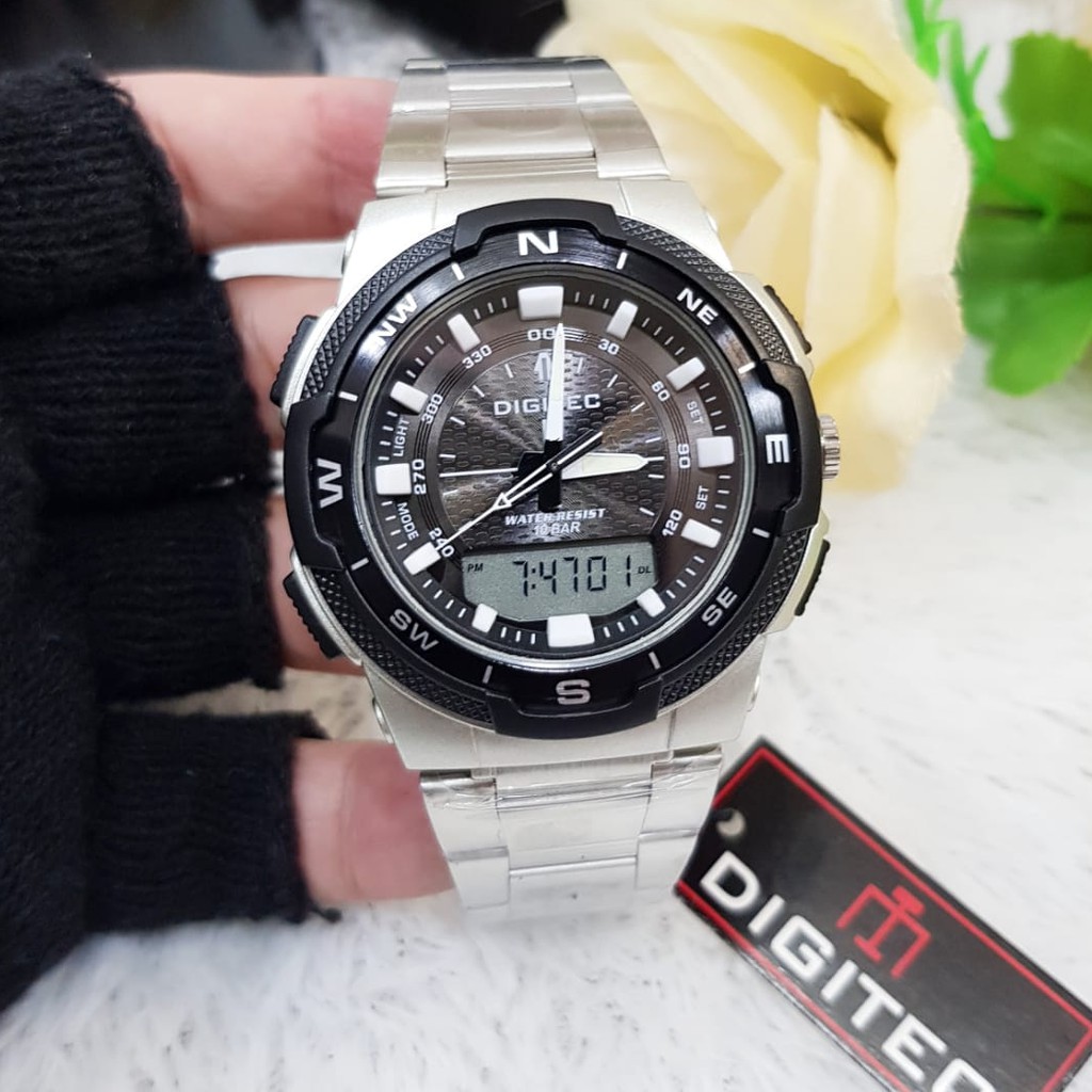 Digitec Dual Time Rantai Silver DG-3068T