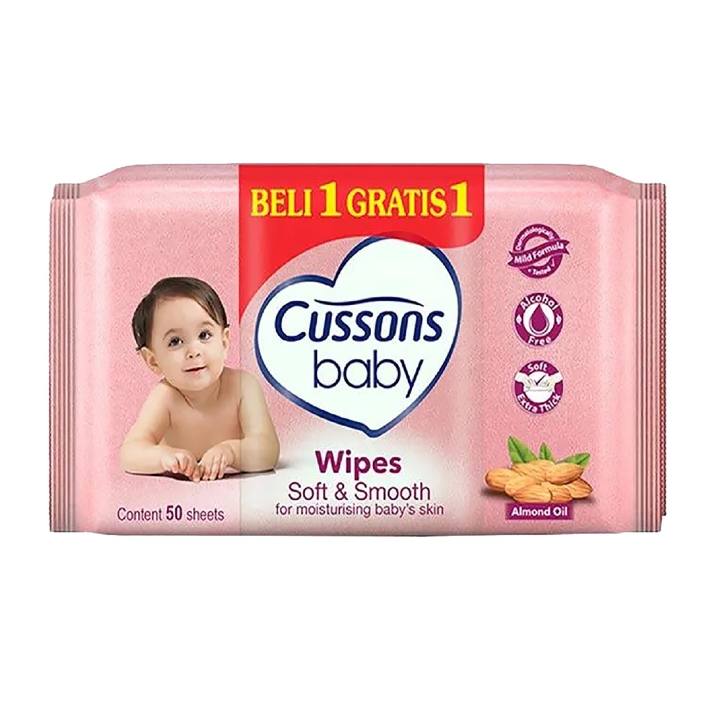 Cussons Baby Wipes Fresh &amp; Nourish - Soft &amp; Smooth - Mild &amp; Gentle - Naturaly 45s x 3