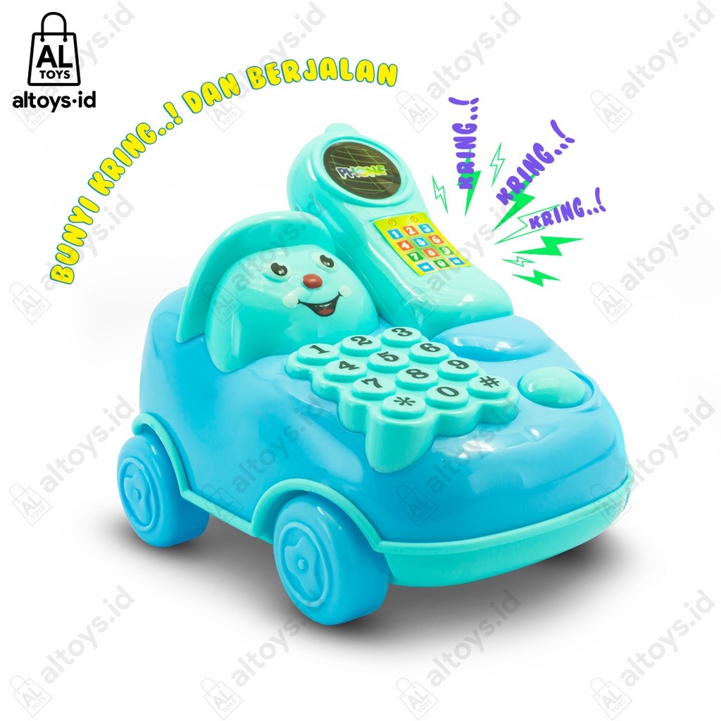 Mainan Anak Telephone Mobil Tarik Kerincingan Baby Musical Toy OCT7228