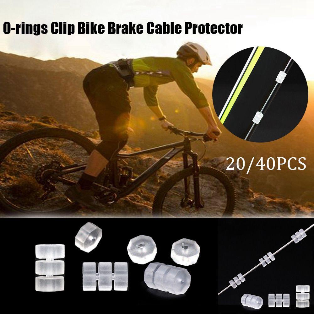 R-FLOWER 20 /40pcs Kabel Sepeda Melindungi Kualitas Tinggi Transparan Bermutu Tinggi Cincin Silikon Oktagonal O-ring