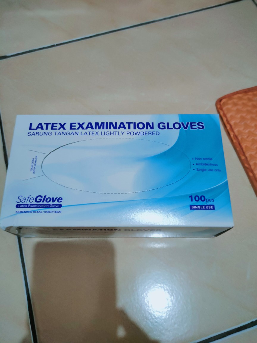 Sarung Tangan Karet Latex Handscoon Glove Isi100pcs 100 Pcs Remedi Aximed Super Gard Size S M L