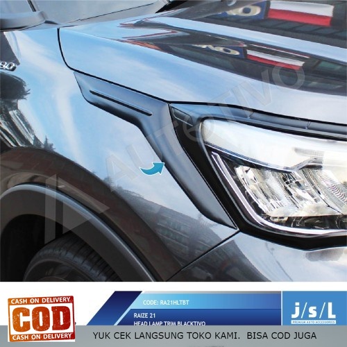 Jsl Head Lamp Trim Toyota Raize 2021 Lis Garnish Depan Blacktivo