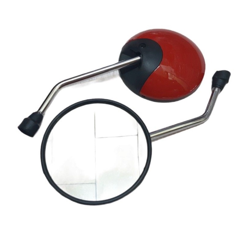 Spion Scoopy Kaca Bening Datar - Honda Scoopy Tangkai 14cm Crome Dan Tangkai Pendek 9cm Crome Kaca Bening Drat Honda / Universal Honda-3