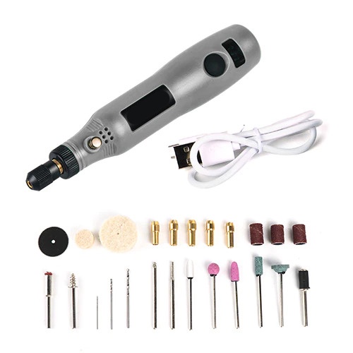 NEWACALOX Bor Mini Grinder Polishing Electric Drill USB Rechargeable - 201