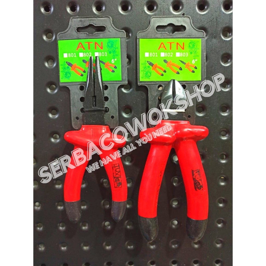 ATN Paket Tang Listrik 2 Pcs Potong-Lancip Set Termurah Berkualitas