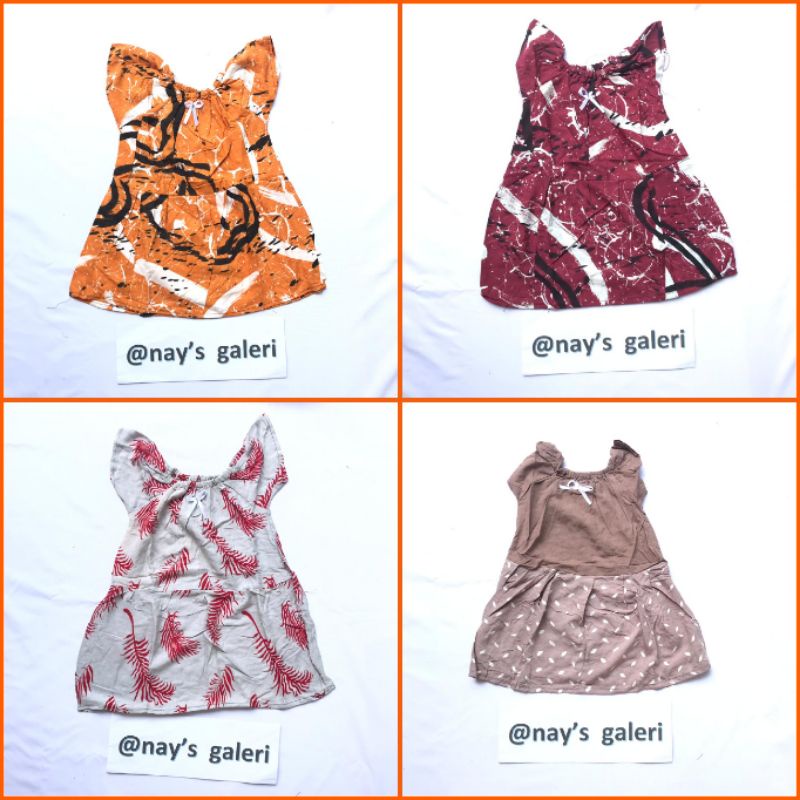 DASTER ANAK LENGAN MOTIF BATIK BAJU MODEL DRESS BAYI SANTAI USIA 1-2 TAHUN CEWE COD