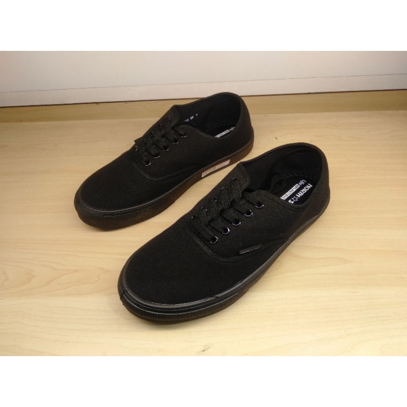 Sepatu Casual Pria Bata North Star Original Sepatu Hitam Polos Bahan Kain Awet dan Nyaman
