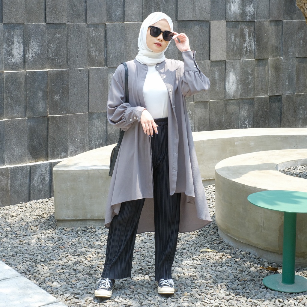 Mona Plisket Culotte | Kulot Plisket Celana Plisket Basic Pants [YEPPUOUTFIT]