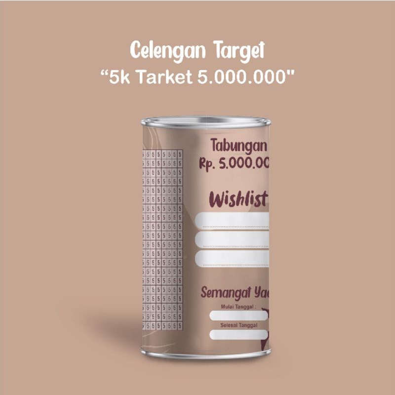 CELENGAN TARGET MURAH CELENGAN VIRAL CELENGAN TIKTOK TABUNGAN BUKA TUTUP ( MEDIUM 5 RIBU TARGET 5 JU
