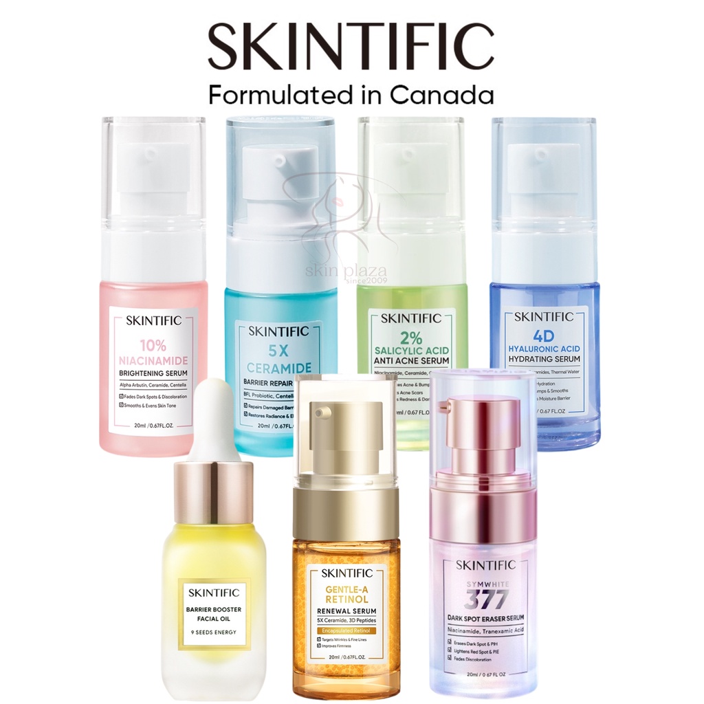 SKINTIFIC Serum Series 5X Ceramide Skin Barrier Repair | 4D Hyaluronic Acid Hydrating | 10% Niacinamide Brightening |  Anti Acne | SymWhite 377 Dark Spot | Gentle A Retinol Renewal | Booster Facial Oil BPOM