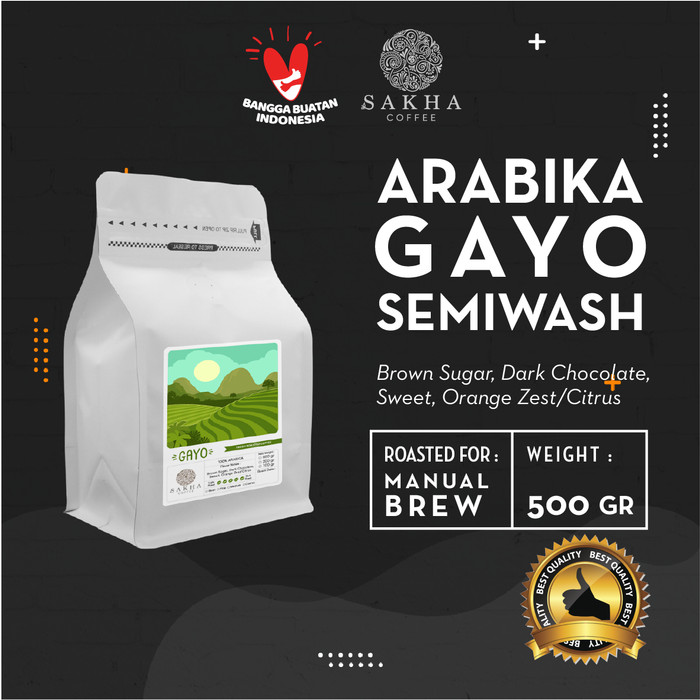 

Biji Kopi Arabika Gayo Aceh Roast For Manual Brew 500 Gr SAKHA COFFEE - MGAY500