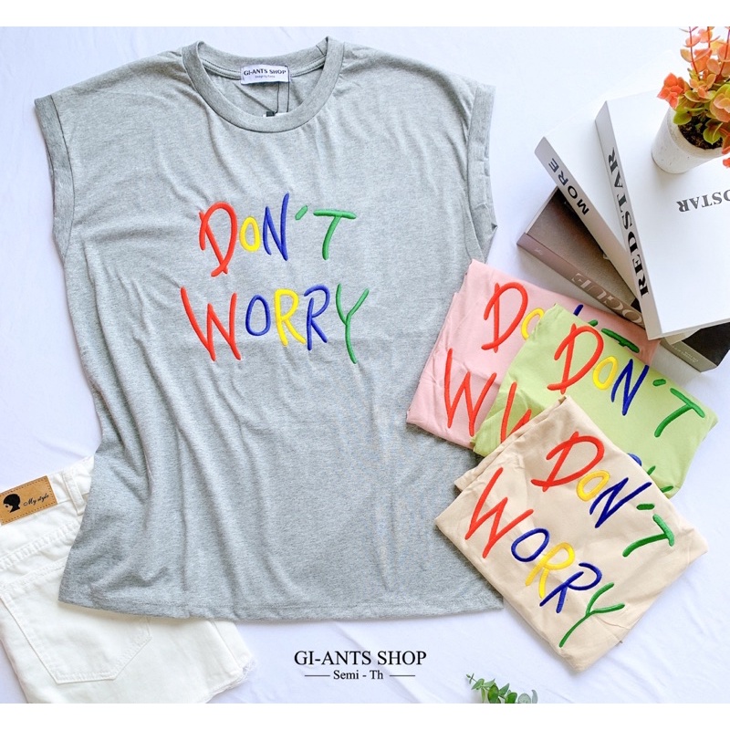 KAOS GIANTS BASIC TULISAN DON'T WORRY IMPORT BANGKOK (BJGB215)