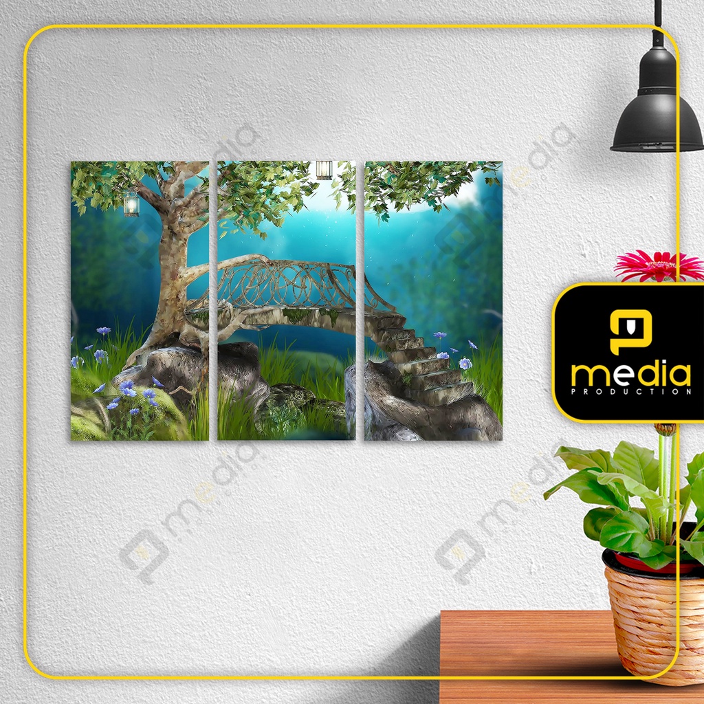 Hiasan Dinding Kayu | Bridge, Jembatan | Wall Decor | Jasa Cetak Pajangan Dinding Dekorasi Kamar Rum