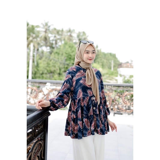 EDISI MOTIF NAVY (Gamis Bigsize, Tunik, Blouse)