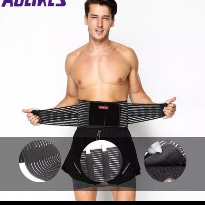 korset lumbar aolikes/ korset HNP dan LBP/ korset hitam untuk pinggang